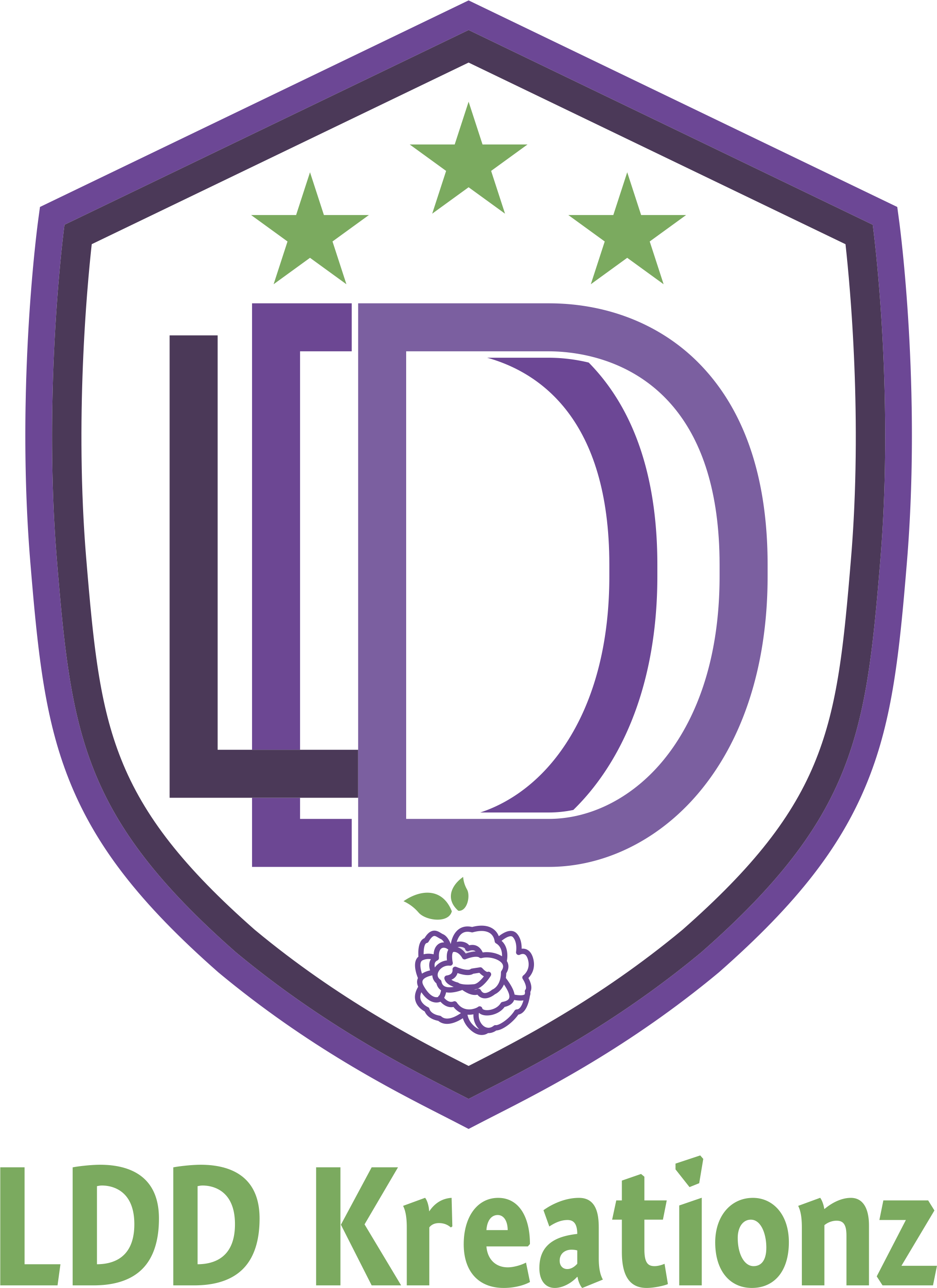 Shield on soft white